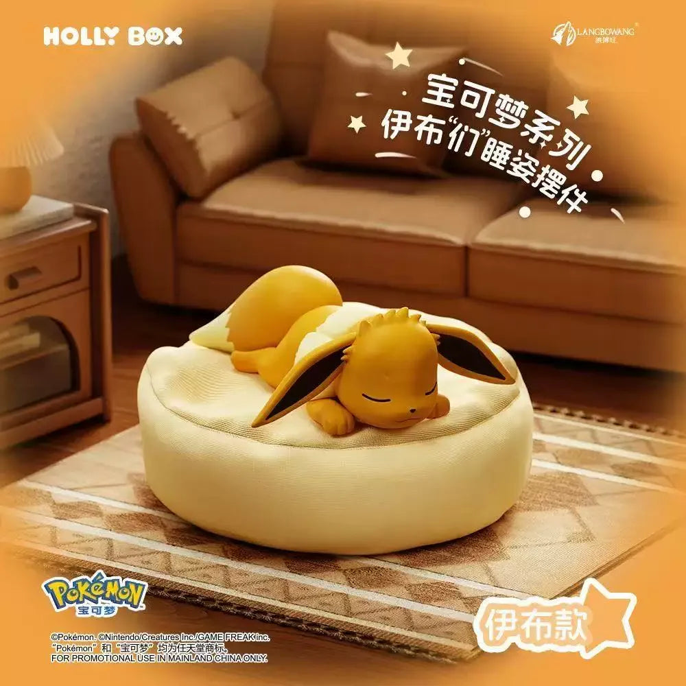Spot Hot Anime Character Eevee Multi Form Series Blind Box Desktop Decoration Ornament Set Toy Scene Building Props Mystery Gift