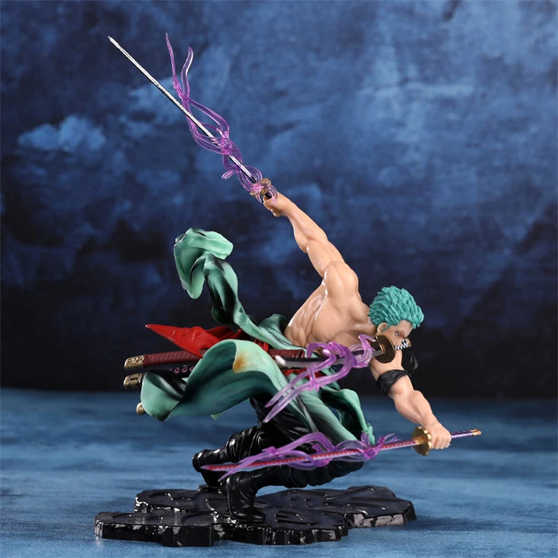 One Piece 10CM Roronoa Zoro Three-Sword Style PVC Model