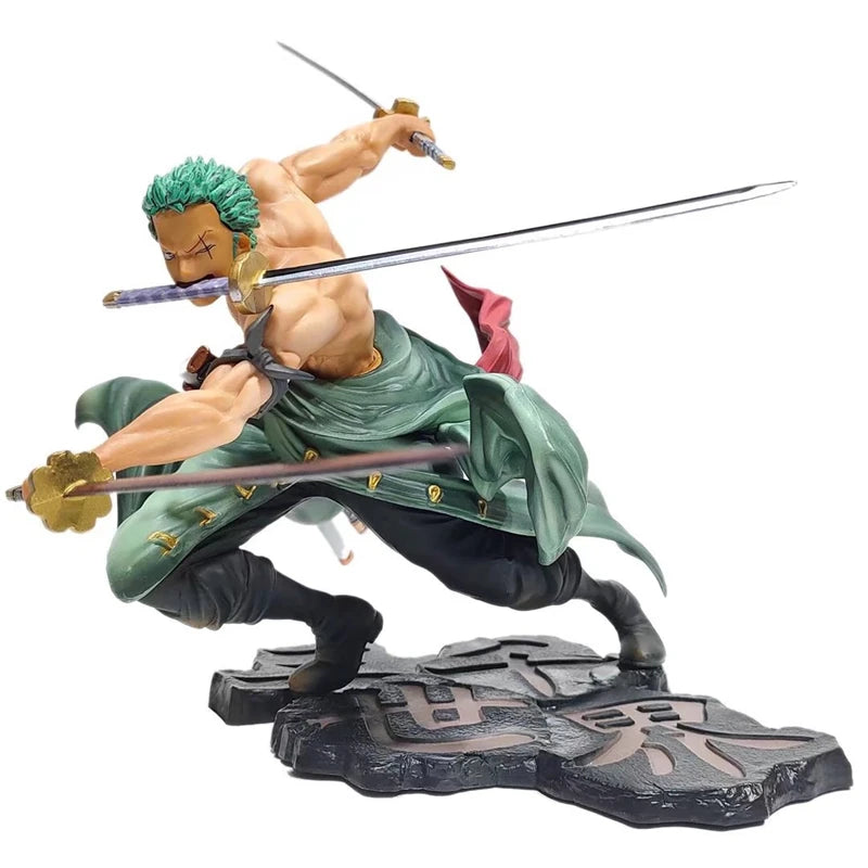 One Piece 10CM Roronoa Zoro Three-Sword Style PVC Model