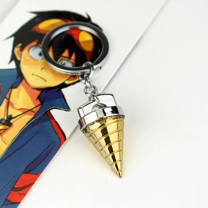 Anime Tengen Toppa Gurren-Lagann Necklaces Simon Ganman Spiral Pendant Necklace For Women Men Hold Accessories Jewelry Decor