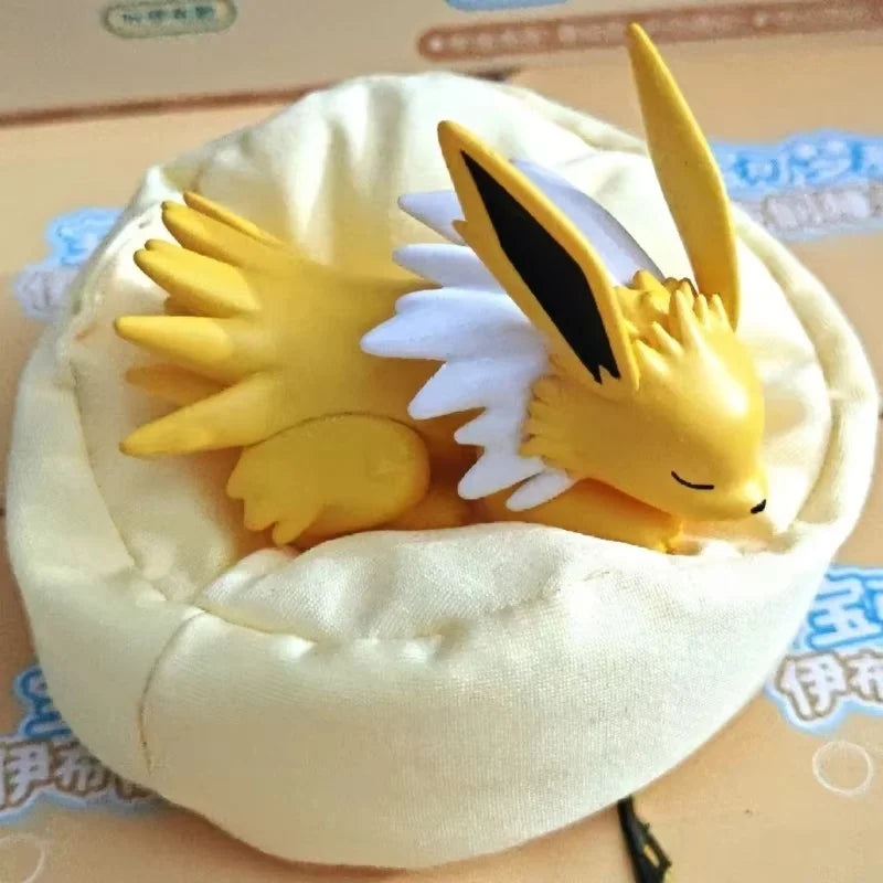 In Stock Hot Pkm Eevee Sleeping Position Series Blind Box Sylveon Umbreon Flareon Jolteon Anime Desktop Decoration Model Toy