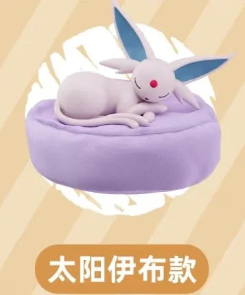 In Stock Hot Pkm Eevee Sleeping Position Series Blind Box Sylveon Umbreon Flareon Jolteon Anime Desktop Decoration Model Toy