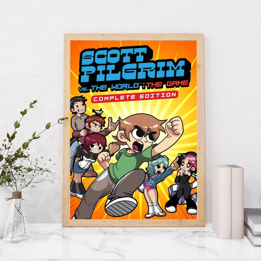 Nerdy S-Scott PilgrimS Poster Custom PP Poster Thickened Wall Sticker For Home Decoration