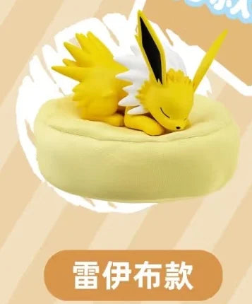 In Stock Hot Pkm Eevee Sleeping Position Series Blind Box Sylveon Umbreon Flareon Jolteon Anime Desktop Decoration Model Toy