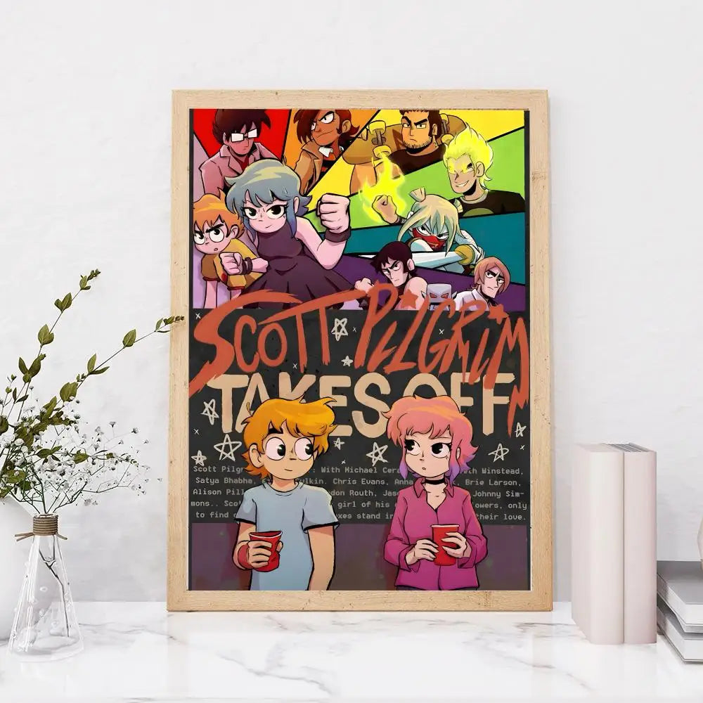 Nerdy S-Scott PilgrimS Poster Custom PP Poster Thickened Wall Sticker For Home Decoration