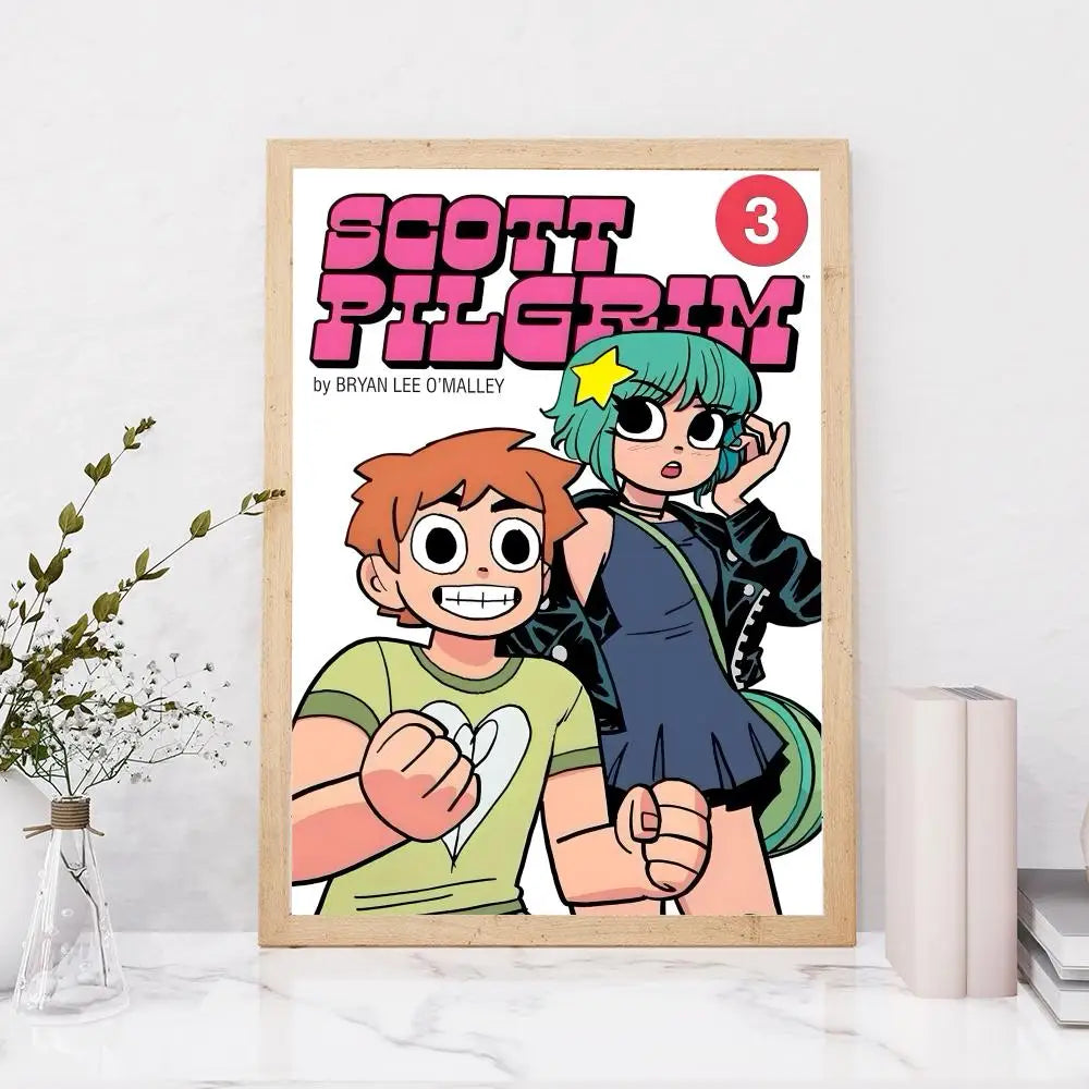 Nerdy S-Scott PilgrimS Poster Custom PP Poster Thickened Wall Sticker For Home Decoration