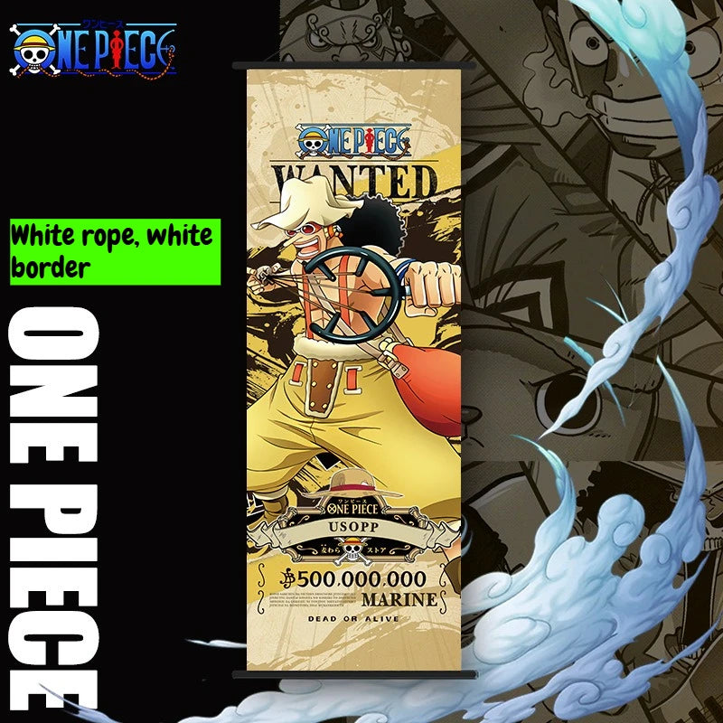 New One Piece Long Wall Scroll Cartoon Monkey D. Luffy Scroll Poster Anime Merchandise Holiday Gift Room Decoration