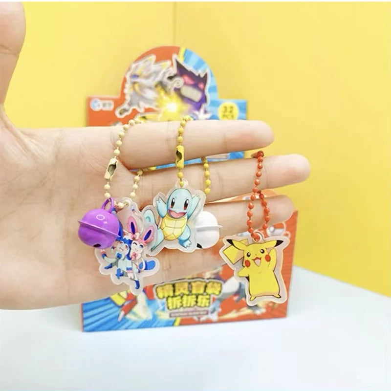 PKM Anime 32pcs Set pokemon Figures Blind Bag Box Acrylic Pendant Keychain Hanging Decoration Children Toy Peripherals Gift
