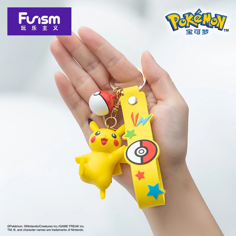 Anime Pokemon Figures Snorlax Mimikyu Cubone Keychain CarKey School Bag Backpack Decoration Desktop Decoration Toy Birthday Gift