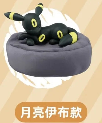 In Stock Hot Pkm Eevee Sleeping Position Series Blind Box Sylveon Umbreon Flareon Jolteon Anime Desktop Decoration Model Toy