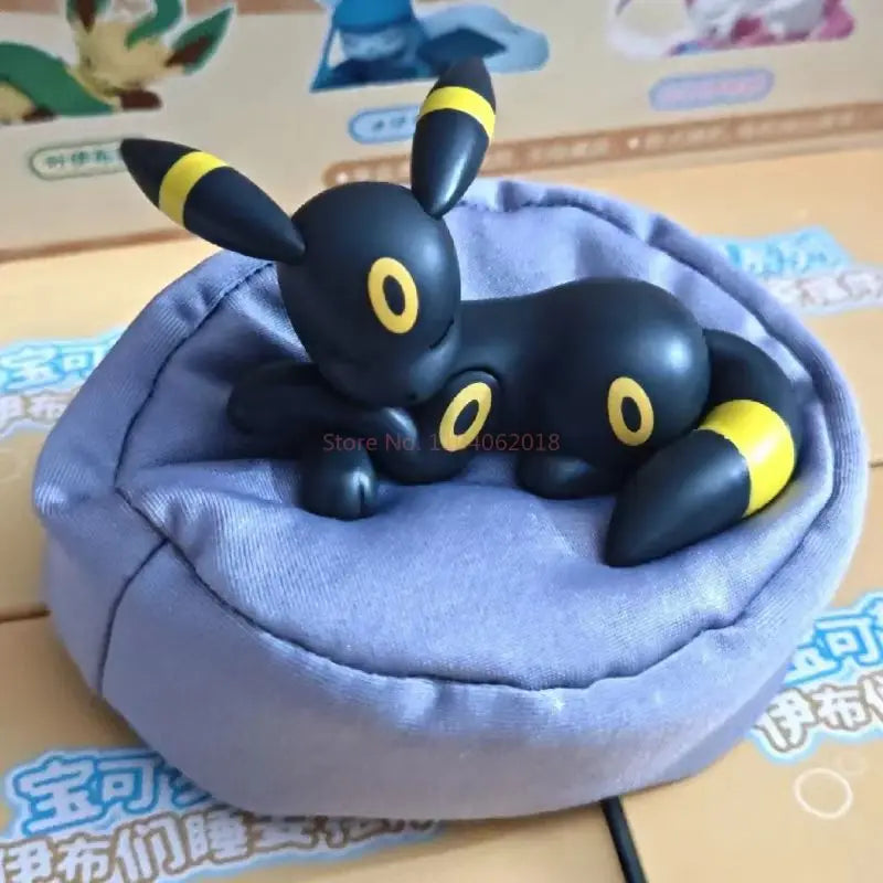 In Stock Hot Pkm Eevee Sleeping Position Series Blind Box Sylveon Umbreon Flareon Jolteon Anime Desktop Decoration Model Toy