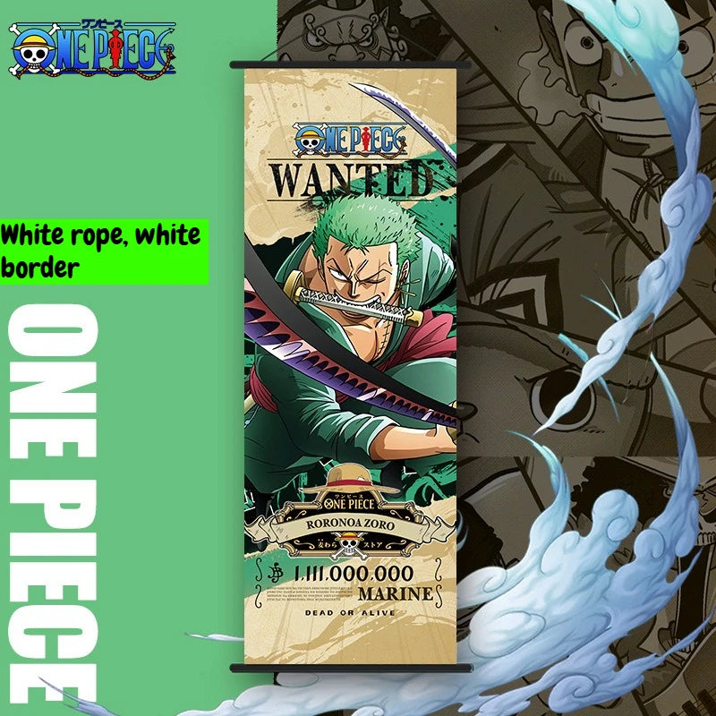 New One Piece Long Wall Scroll Cartoon Monkey D. Luffy Scroll Poster Anime Merchandise Holiday Gift Room Decoration
