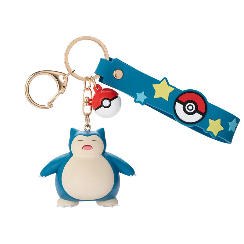 Anime Pokemon Figures Snorlax Mimikyu Cubone Keychain CarKey School Bag Backpack Decoration Desktop Decoration Toy Birthday Gift