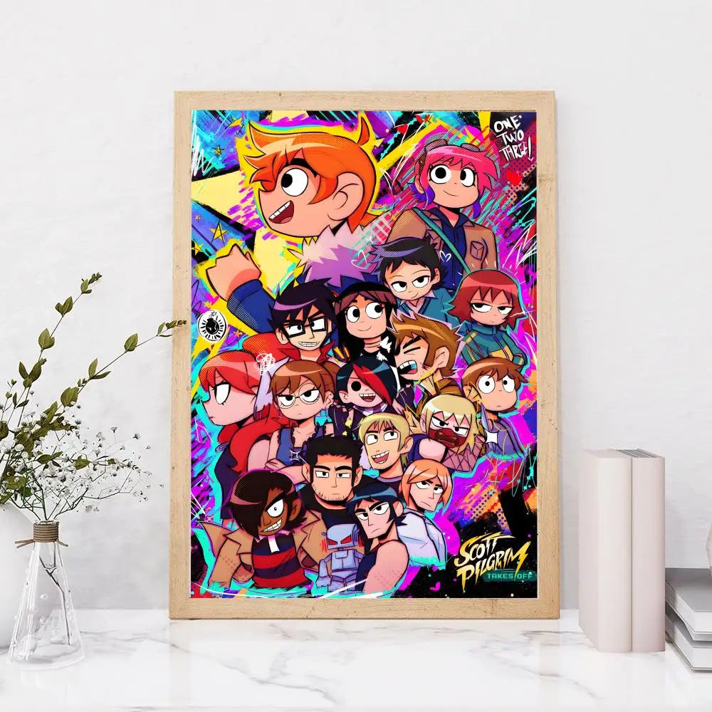 Nerdy S-Scott PilgrimS Poster Custom PP Poster Thickened Wall Sticker For Home Decoration