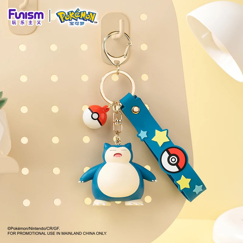 Anime Pokemon Figures Snorlax Mimikyu Cubone Keychain CarKey School Bag Backpack Decoration Desktop Decoration Toy Birthday Gift