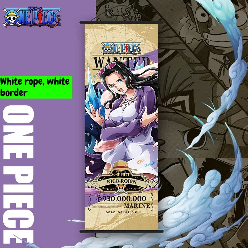 New One Piece Long Wall Scroll Cartoon Monkey D. Luffy Scroll Poster Anime Merchandise Holiday Gift Room Decoration