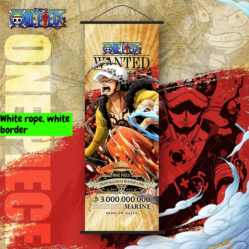 New One Piece Long Wall Scroll Cartoon Monkey D. Luffy Scroll Poster Anime Merchandise Holiday Gift Room Decoration