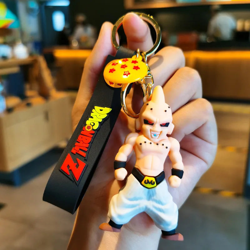 Anime Dragon Ball SonGoku Keychain Jewelry Son Goku Vegeta Piccolo Action Figures for Bag decoration