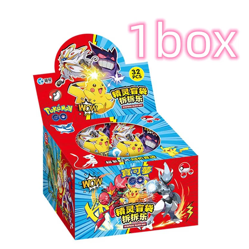 PKM Anime 32pcs Set pokemon Figures Blind Bag Box Acrylic Pendant Keychain Hanging Decoration Children Toy Peripherals Gift