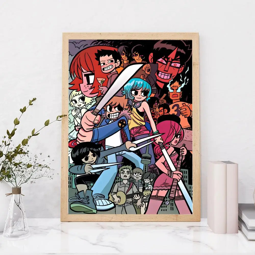 Nerdy S-Scott PilgrimS Poster Custom PP Poster Thickened Wall Sticker For Home Decoration