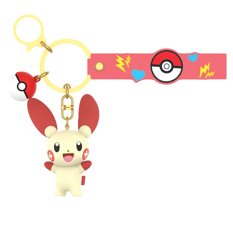 Anime Pokemon Figures Snorlax Mimikyu Cubone Keychain CarKey School Bag Backpack Decoration Desktop Decoration Toy Birthday Gift