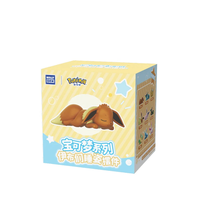 In Stock Hot Pkm Eevee Sleeping Position Series Blind Box Sylveon Umbreon Flareon Jolteon Anime Desktop Decoration Model Toy