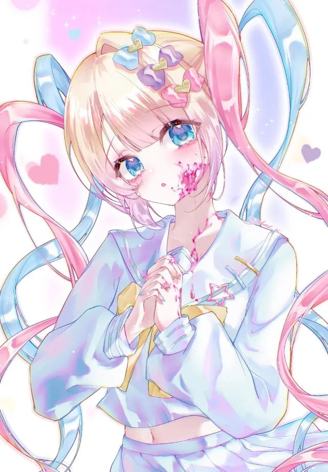 Nerdy Girl Overdose Game Character Cartoon Kawaii Posters Canvas Printing Wall Art Picture for Gaming Room Home Decor Gifts