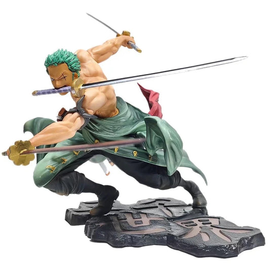 One Piece 10CM Roronoa Zoro Three-Sword Style PVC Model