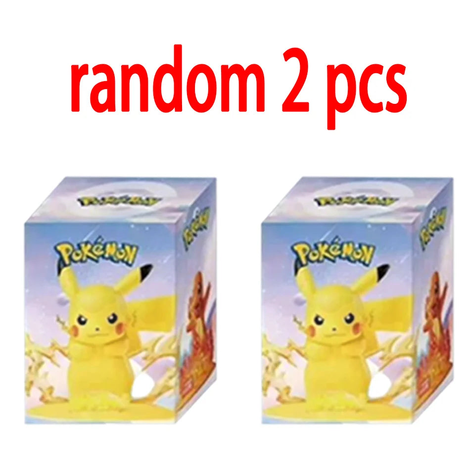 12 Pok é mon Action Dolls Pikachu Blind Box Anime Models Desktop Decorations Pok é mon Toys Children's Birthday Gifts