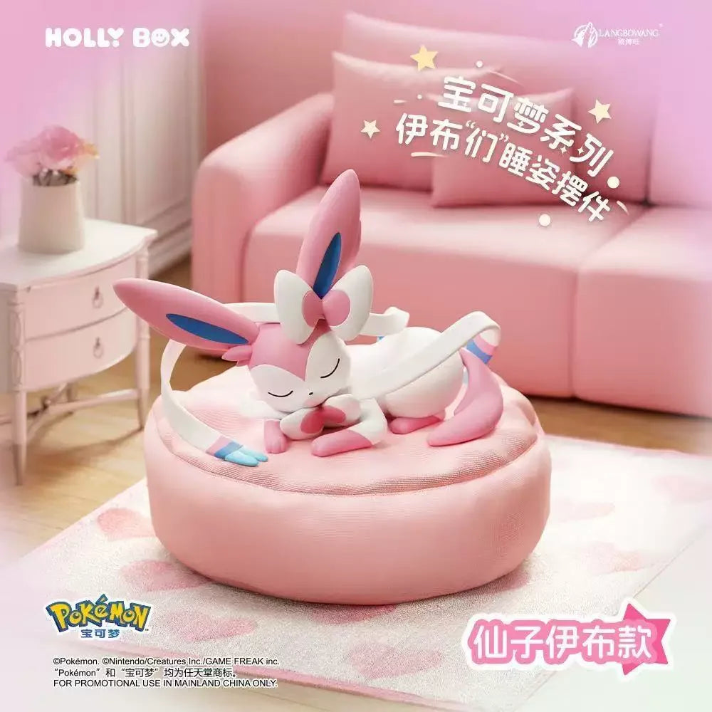 Spot Hot Anime Character Eevee Multi Form Series Blind Box Desktop Decoration Ornament Set Toy Scene Building Props Mystery Gift