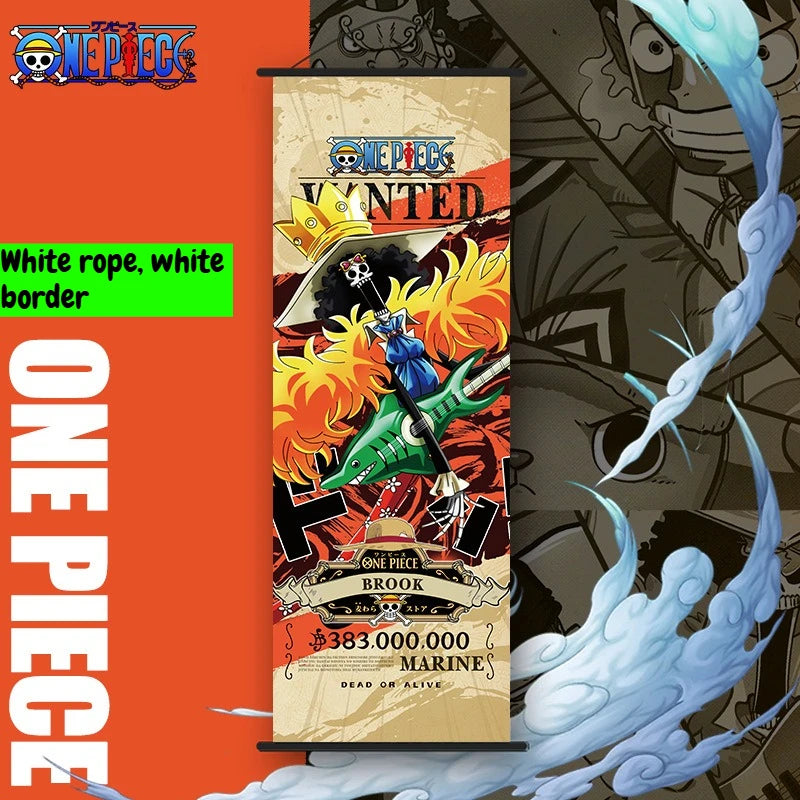 New One Piece Long Wall Scroll Cartoon Monkey D. Luffy Scroll Poster Anime Merchandise Holiday Gift Room Decoration
