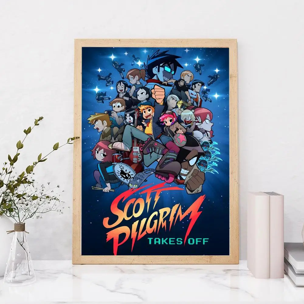 Nerdy S-Scott PilgrimS Poster Custom PP Poster Thickened Wall Sticker For Home Decoration