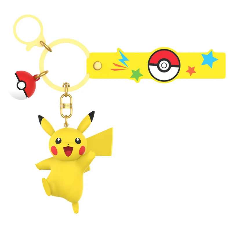 Anime Pokemon Figures Snorlax Mimikyu Cubone Keychain CarKey School Bag Backpack Decoration Desktop Decoration Toy Birthday Gift